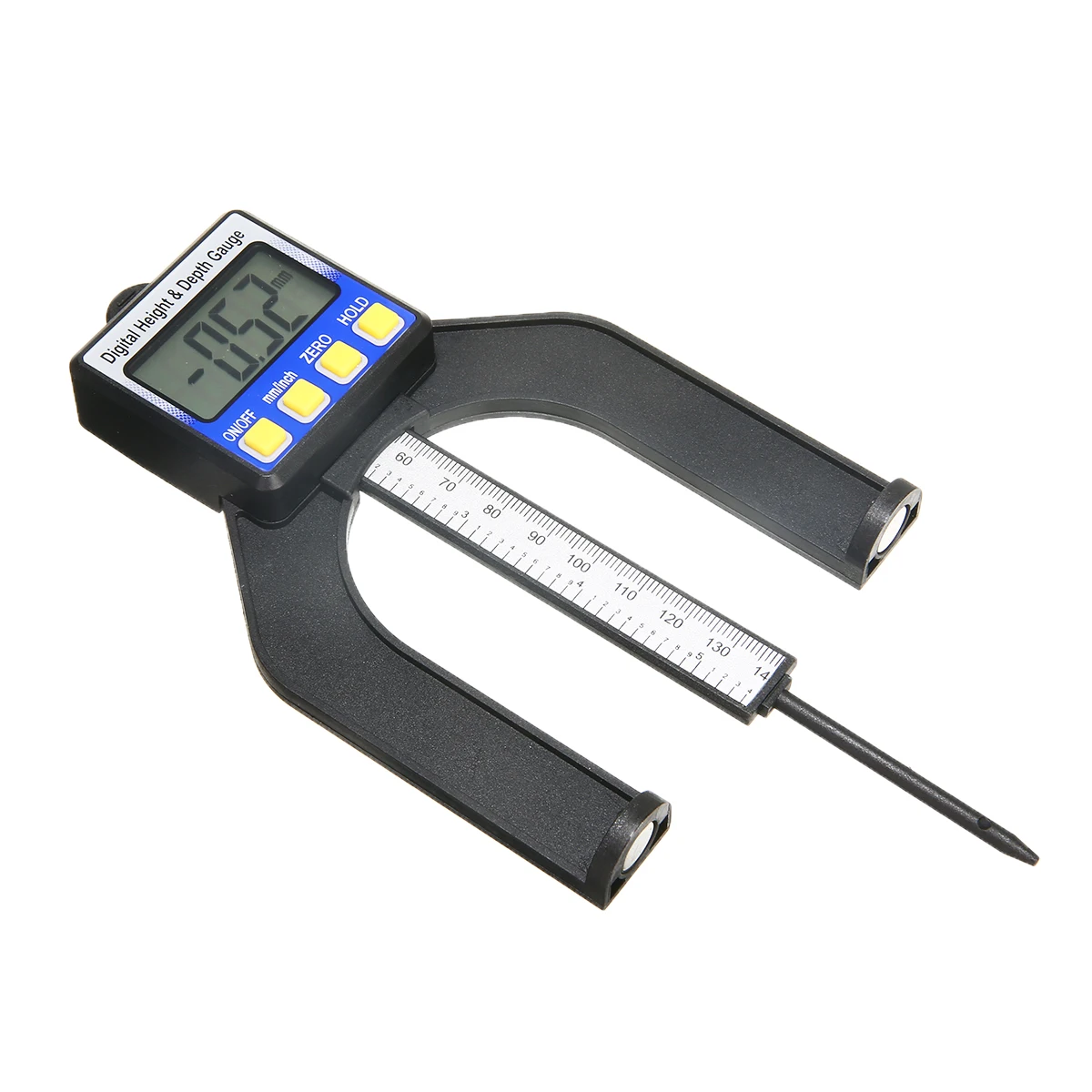 

New 0-80mm LCD Digital Height Depth Gauge Slide Caliper Vernier Ruler Measuring Tools for Woodworking Router Table with Magnets