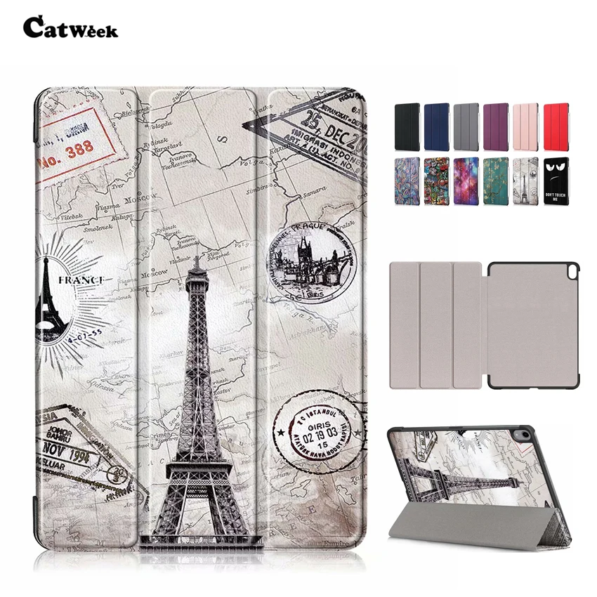 

For iPad Pro 11 Tablet Case Cover PU Leather Slim Retro Smart Funda For New Apple iPad Pro 11'' 2018 Protective Stand Print Skin