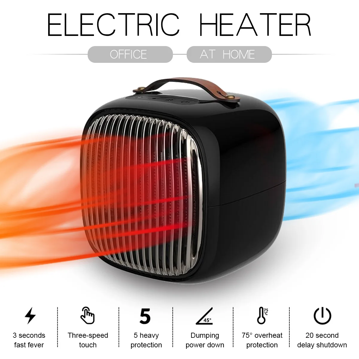 

3 Modes Portable Mini Electric Heater Air Blower Winter Warmer Fan Winter Warm Heating Device for Outdoor Camping Home Office