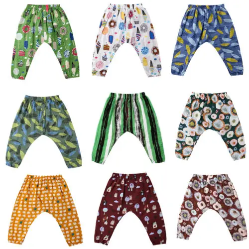 

Emmababy Kids Toddler Boys Girls pants print Harem Pants Casual Loose Bottoms Trousers