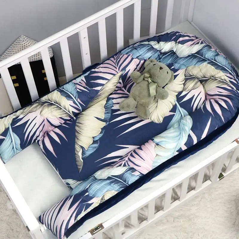 Детская кроватка-гнездо переносная съемная и моющаяся кроватка дорожная кровать для детей Младенческая Детская фланелевая хлопковая бархатная Колыбель матрас