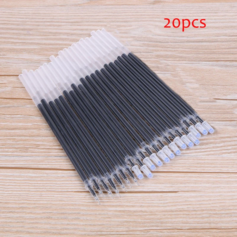 EZONE 20 PCS Gel Pen 0.5mm Black/Blue/Red Ink Bullet/Needle Nose Roller Pen Cap Pulling Design Write Smoothly Writing Stationery