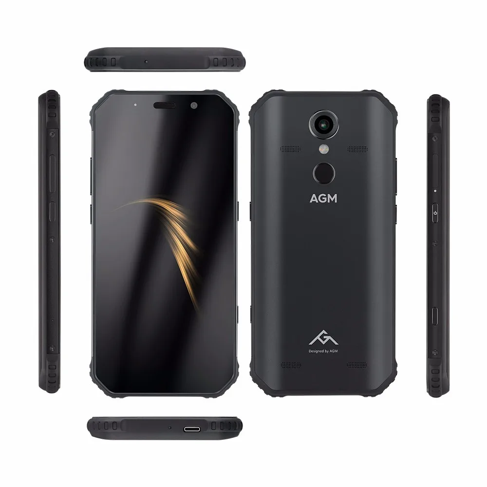 AGM A9 IP68 водонепроницаемый ударопрочный мобильный телефон Android 8,1 5,9" 4 Гб+ 32 ГБ Qualcomm SDM450 Восьмиядерный 5400 мАч NFC 4G смартфон