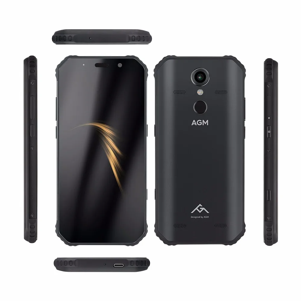 AGM A9 смартфон с 5 дюймовым дисплеем восьмиядерным процессором Qualcomm SDM450 ОЗУ 4 Гб ПЗУ