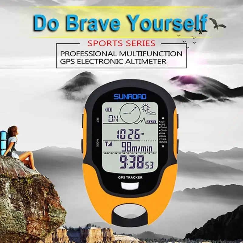 

SUNROAD Waterproof FR510 Barometer Compass Outdoor Climbing Altimeter Tools Height change interval prompt sensor chip