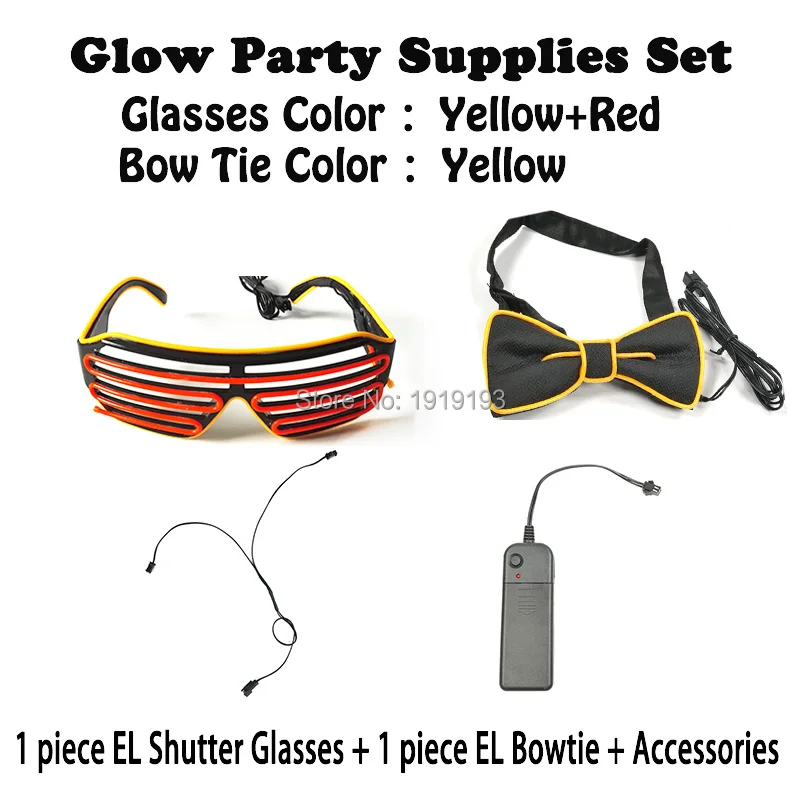Комплект для вечеринки на Хэллоуин EL Glasses и BowTie светильник светодиодный