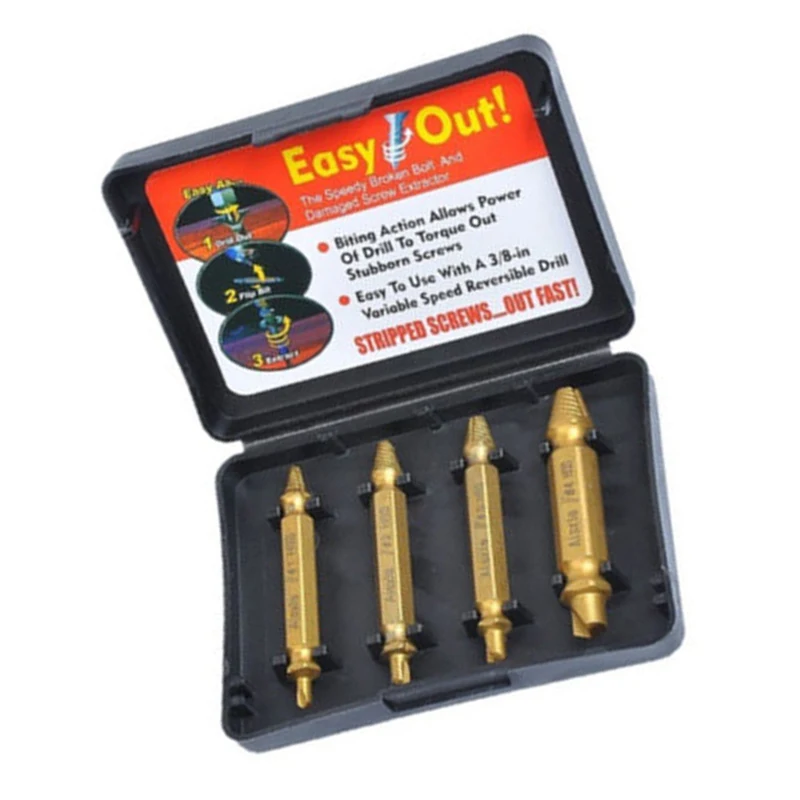 4 шт./компл. с титановым покрытием поврежденное винтовое сверло для извлечения