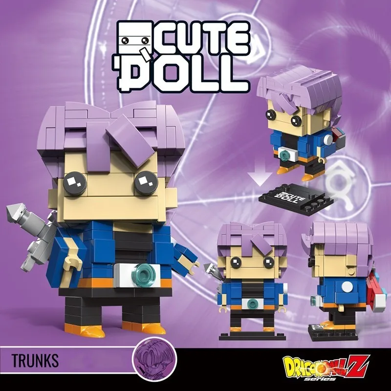 DECOOL милая кукла версия фигурка Brickheadz строительные блоки игрушки для детей мини