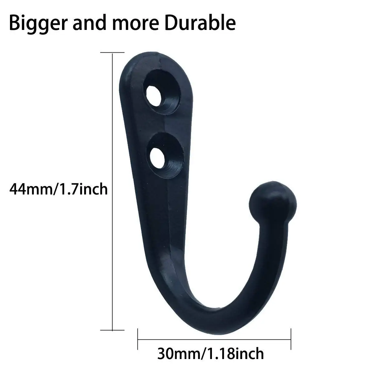 24 Pieces Coat Hooks Wall Mounted Robe Hook Single Coat ...