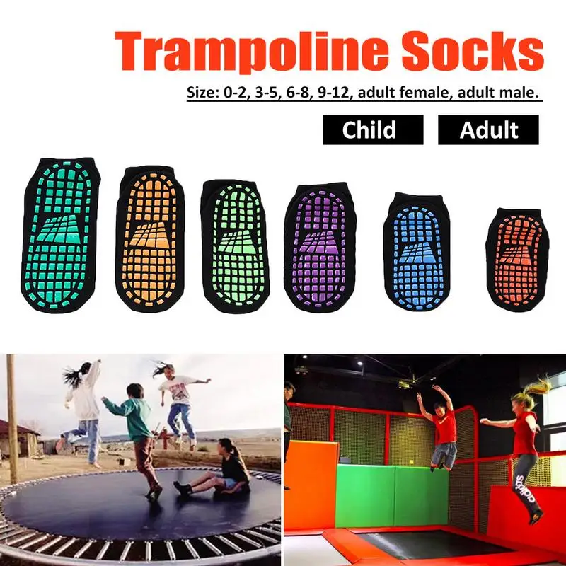

Children Adult Polyester Cotton Anti Skid Socks Trampoline Socks Comfortable Wear Non Slip Sports Socks