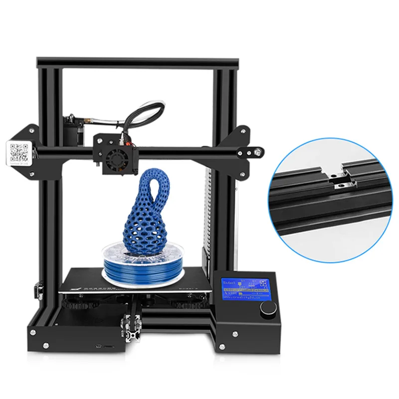 Creality Ender-3 настольный 3d принтер набор Prusa I3 DIY принтер 220x220x250 мм MK8 экструдер 1,75 мм 0,4 мм Насадка для печати