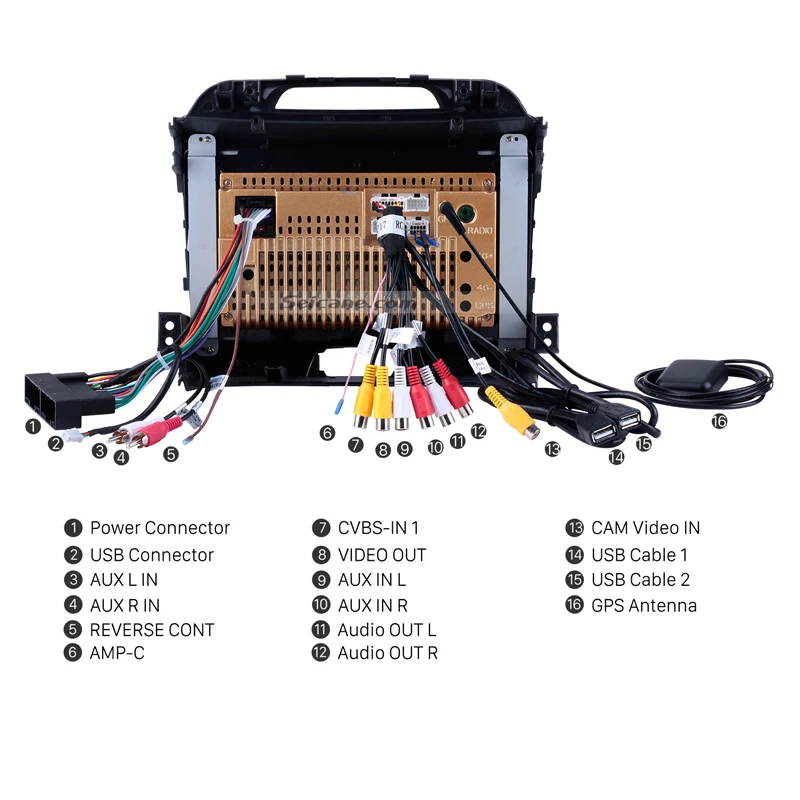 Excellent Seicane 2Din Android 8.1 9"Car Radio For KIA Sportage 2010 2011 2012 2013 2014 2015 Tochscreen GPS Navigation Multimedia Player 4