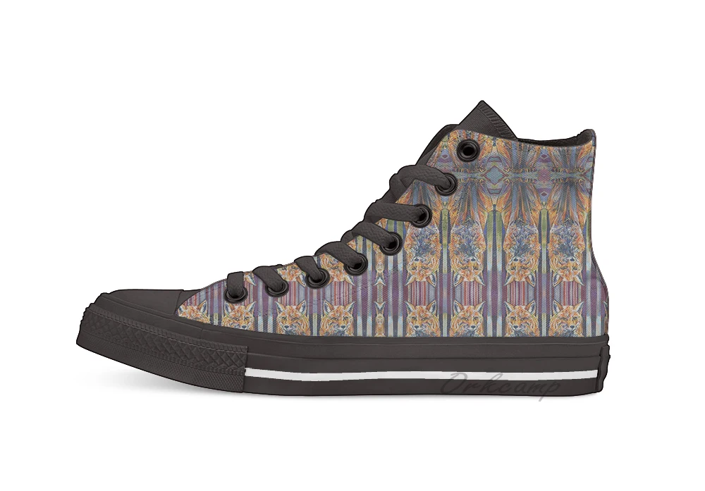 

Apprivoisee Painting High Top Canvas Flat Casual Custom Design Shoes Drop Shipping