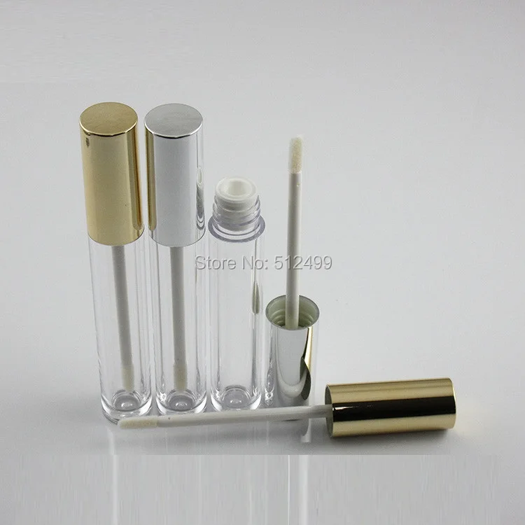 10/30/50pcs 6ml Empty Makeup DIY Lip gloss bottle cylindrical gold