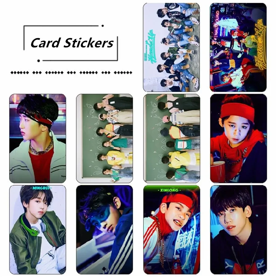 

Cpop Boy Story Handz Up Photo Stikcy Card Photocard Crystal HD Photo Card Sticker 10pcs/set