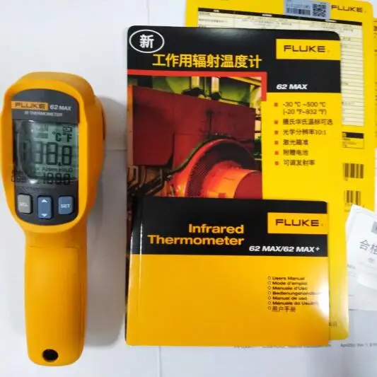 Горячая Fluke 62 MAX цифровой инфракрасный термометр Fluke 62 Max Двойной лазерный инфракрасный термометр-30 C до 500 C