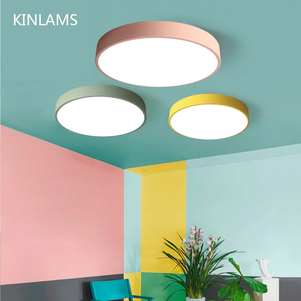 LED Ceiling Light Modern Round 5cm Super Thin lamp Living Room Bedroom Kitchen Surface Mount Flush Panel Remote Control Macaroon LED Ceiling Light Modern Round 5cm Super Thin lamp Living Room Bedroom Kitchen Surface Mount Flush Panel Remote Control Macaroon