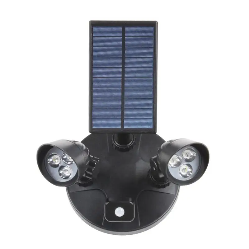 Светодиодный датчик солнечного света водонепроницаемый PIR датчик движения Солнечный свет открытый сад безопасности настенный светильник с двойной головкой уличная лампа