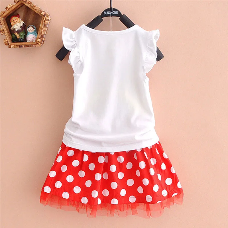 Minnie Mouse Clothes Set Kids Baby Girls Summer Outfits Clothes Sleeveless T-shirt Tops Polka Dot Bowknot Tutu Skirt Party Minnie Mouse Clothes Set Kids Baby Girls Summer Outfits Clothes Sleeveless T-shirt Tops Polka Dot Bowknot Tutu Skirt Party