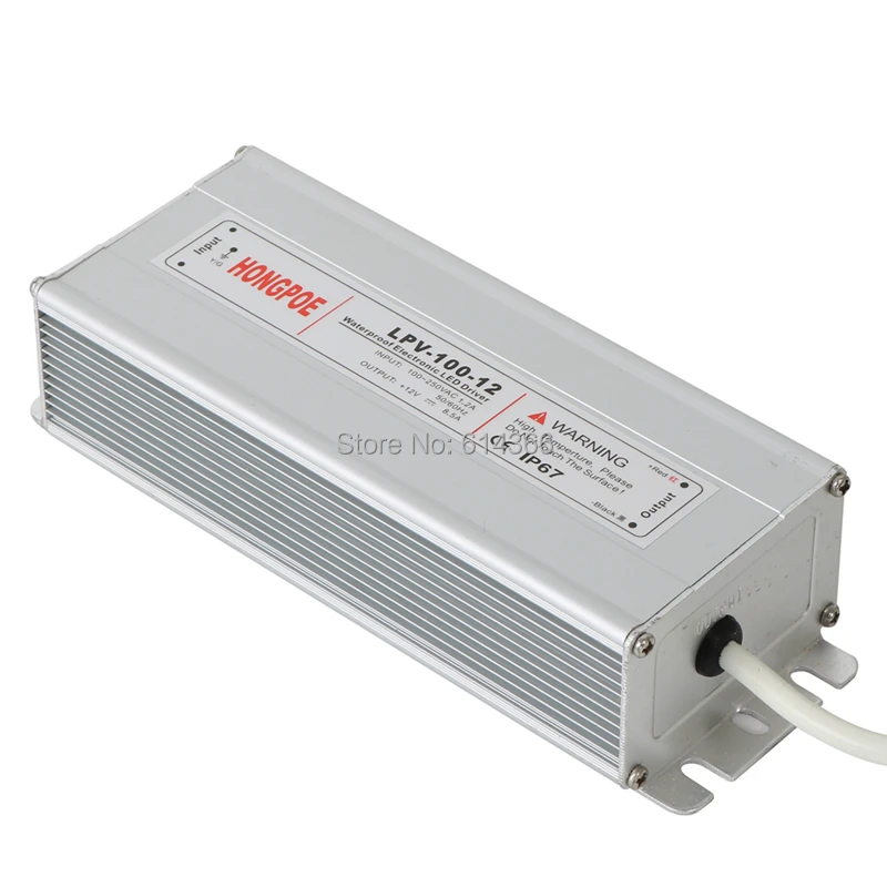 Светодиодный драйвер AC100 240V для DC12V 100W Водонепроницаемый IP67 светодиодный Питание