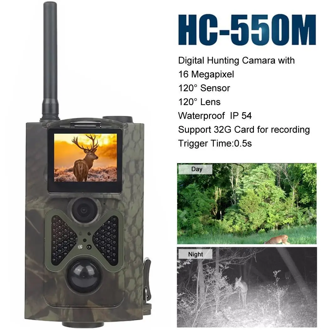 

120 Degrees Night Vision Hunting Camera HC-550M 2G SMS Wild Hunter Game Trail Trap Pir Sensor Gsm Mms Infrared Wildlife Camera #