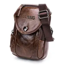 Yiang из натуральной кожи ячейка/мобильного телефона Чехол-бумажник сумка-чехол Мужская маленькая через плечо сумка поясная сумка на талию