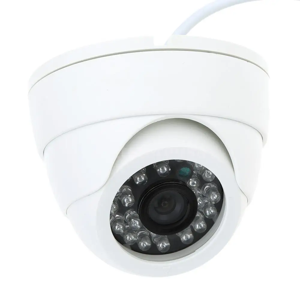 

New 800TVL CCTV IR Color Security Camera Dome Video Wide Angle Indoor 24LED White