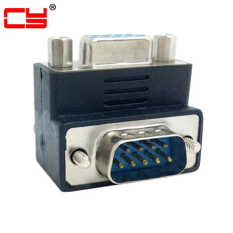 Jimier D Sub RS232 9Pin Штекерный винт типа к гнезду вниз прямоугольный 270 градусов гайка