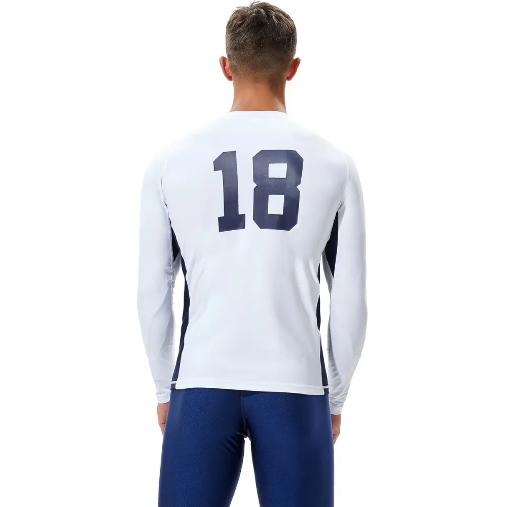 Rashguard الرجال طويلة الأكمام ملابس السباحة قميص ليكرا تصفح طفح الحرس ملابس السباحة للسباحة الإبحار الغوص بذلة الملابس Rashguard الرجال طويلة الأكمام ملابس السباحة قميص ليكرا تصفح طفح الحرس ملابس السباحة للسباحة الإبحار الغوص بذلة الملابس