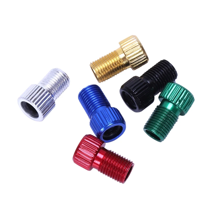 High Quality 6pcs Schrader Valve Adapter Converter Bike Cycle Bicycle Pump Tube