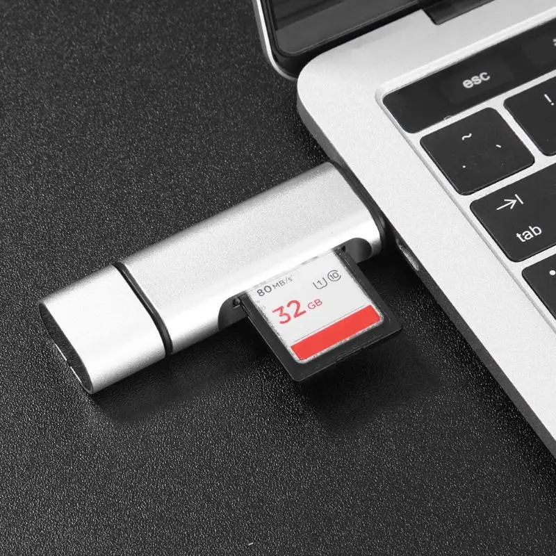 Новый портативный мини-дизайн очаровательный 3 в 1 кардридер usb type C Micro USB 3,0 TF SD кардридер поддержка типа C OTG Лидер продаж