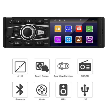 

4'' Car MP5 Player FM RDS Auto Radio Bluetooth Touch Screen 1din Car Stereo Audio Music Receiver USB SD Wireless Remote Control