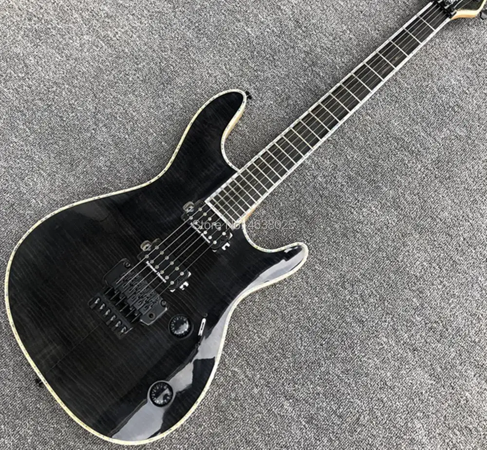 

New Arrival6 Strings Regius Model Guitar, Translucid BlACK,Through Maple Neck,Ebony Fingerboard,Free Shipping