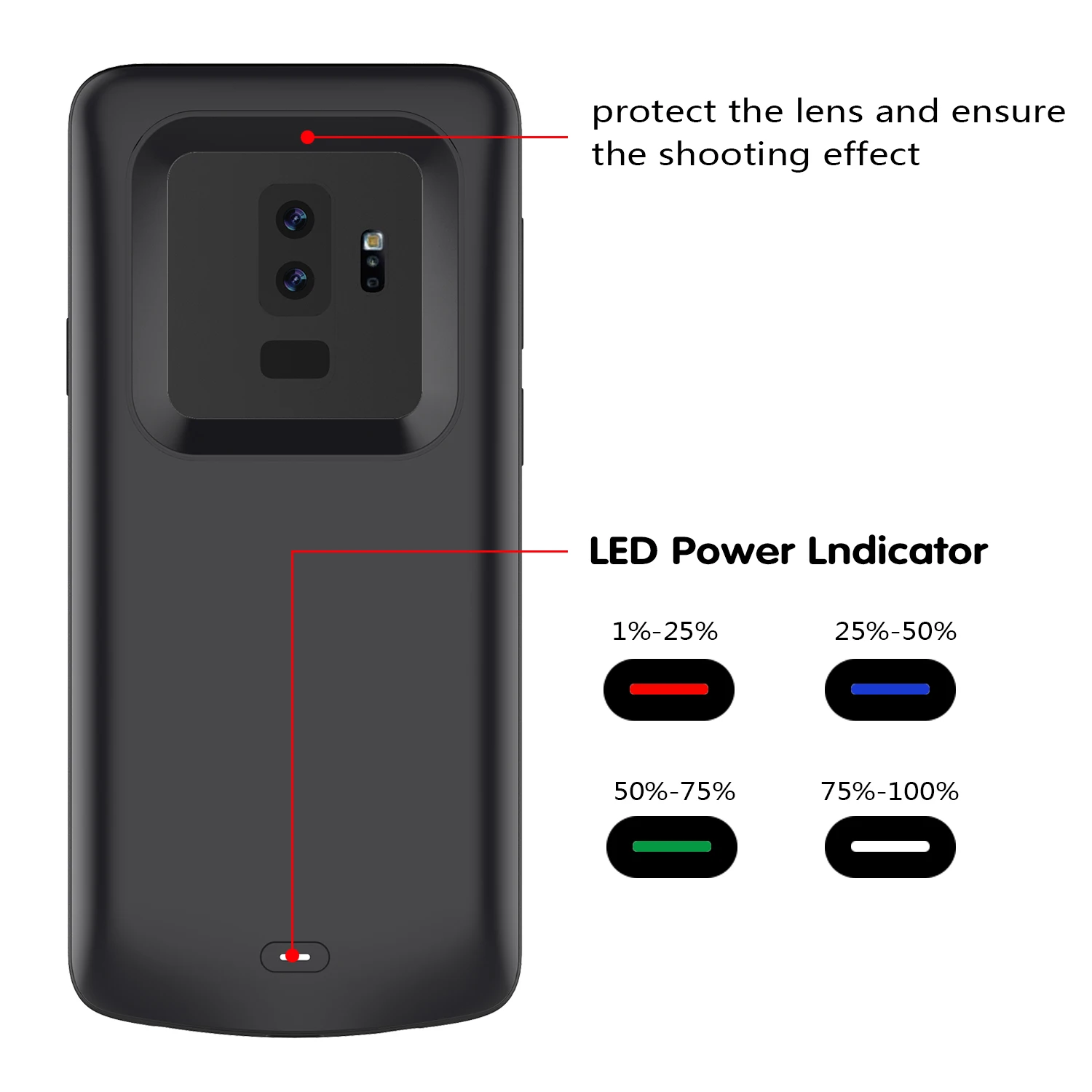 

CASEWIN Battery Charger Case For Samsung Galaxy S9 Plus Battery Case 5200mAh Power Bank External Backup Charger phone Case