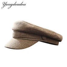 Модная женская художественная восьмиугольная шляпа Женская винтажная берет плоская кепка Кепка шляпа художника английская художница горрас