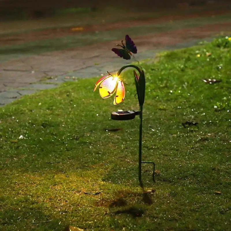 Солнечный светодиодный газон уличный светильник сада наземные лампы Пейзаж двора Лампа Теплая белая лампа для газона
