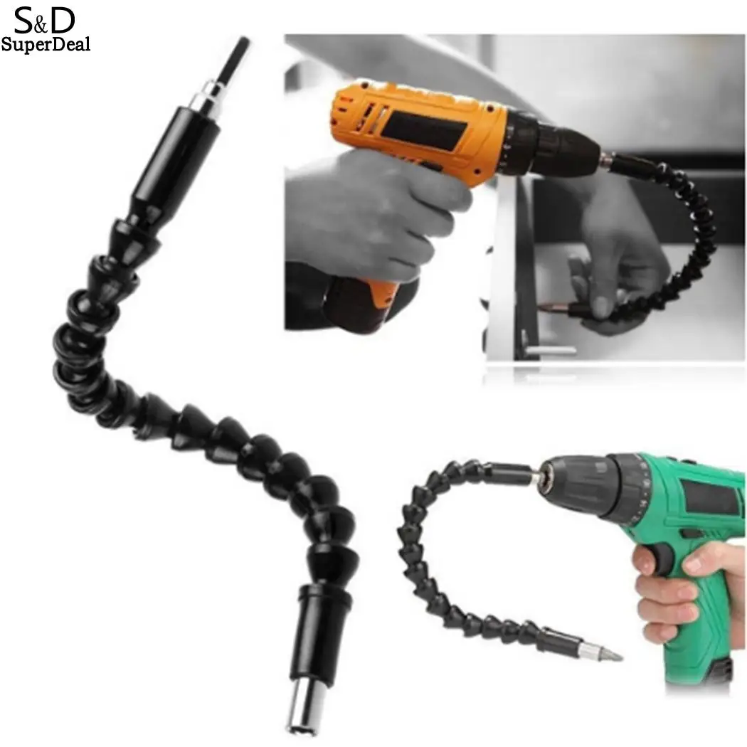 

78g 300mm Black Flexible Drill Connecting Electric Bending Extension Adapter Link Geometric Shaft Connecting Link