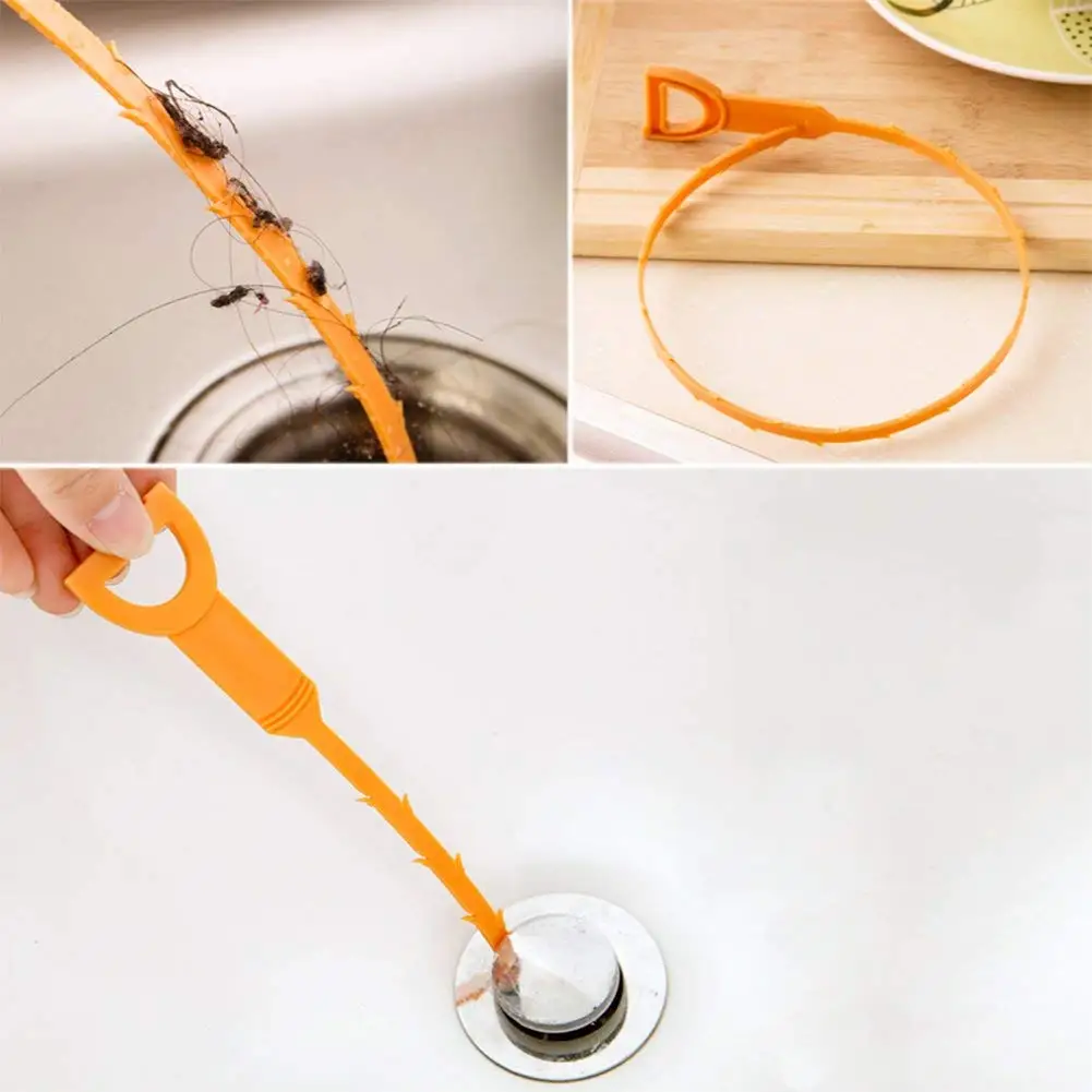 8PCS 20 Inches Drain Hair Drain Clog Remover Quick and Painless Slow
