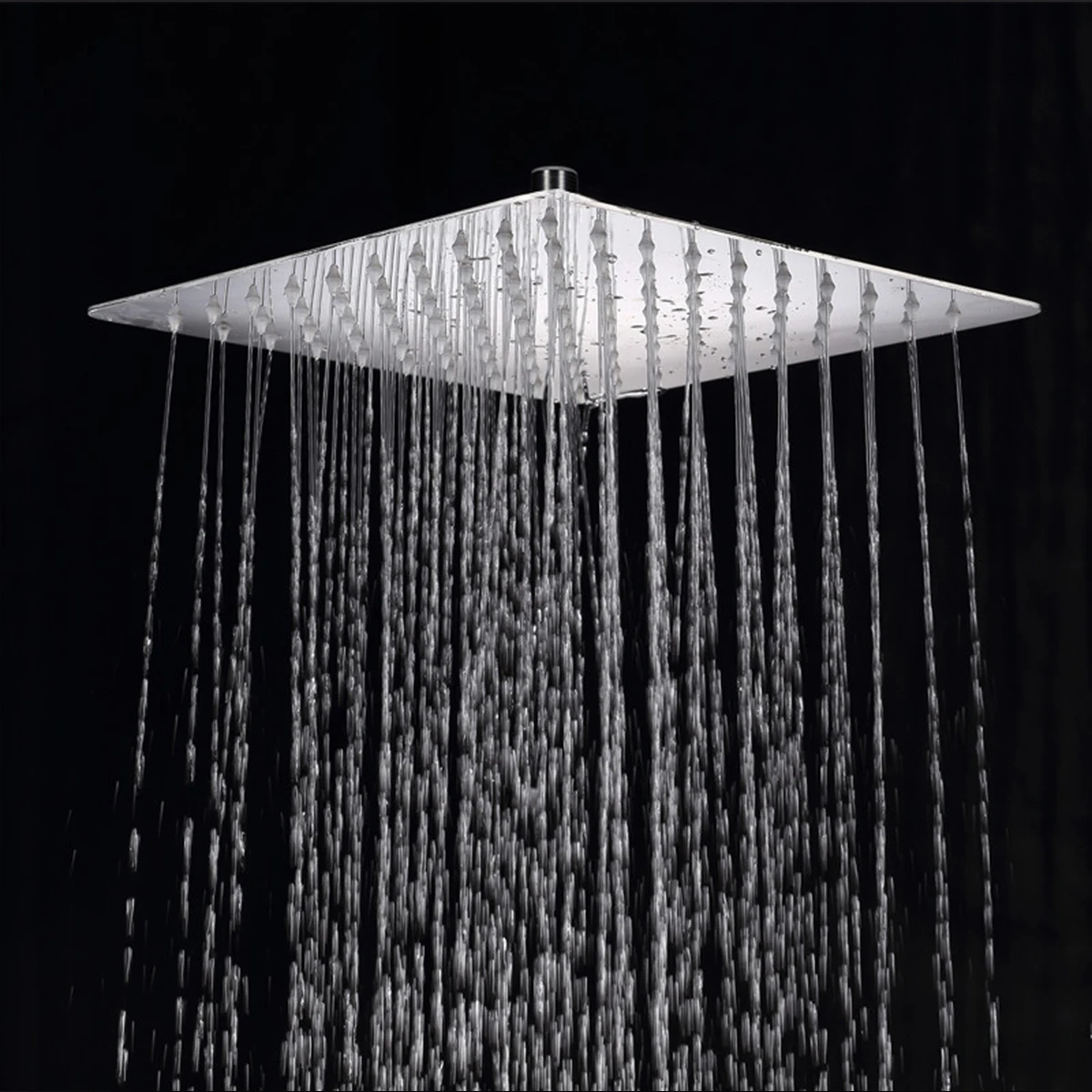 

8 Inch Stainless Steel Square Rain Shower Head Bathroom Top Rainfall High Pressure Bathroom Shower
