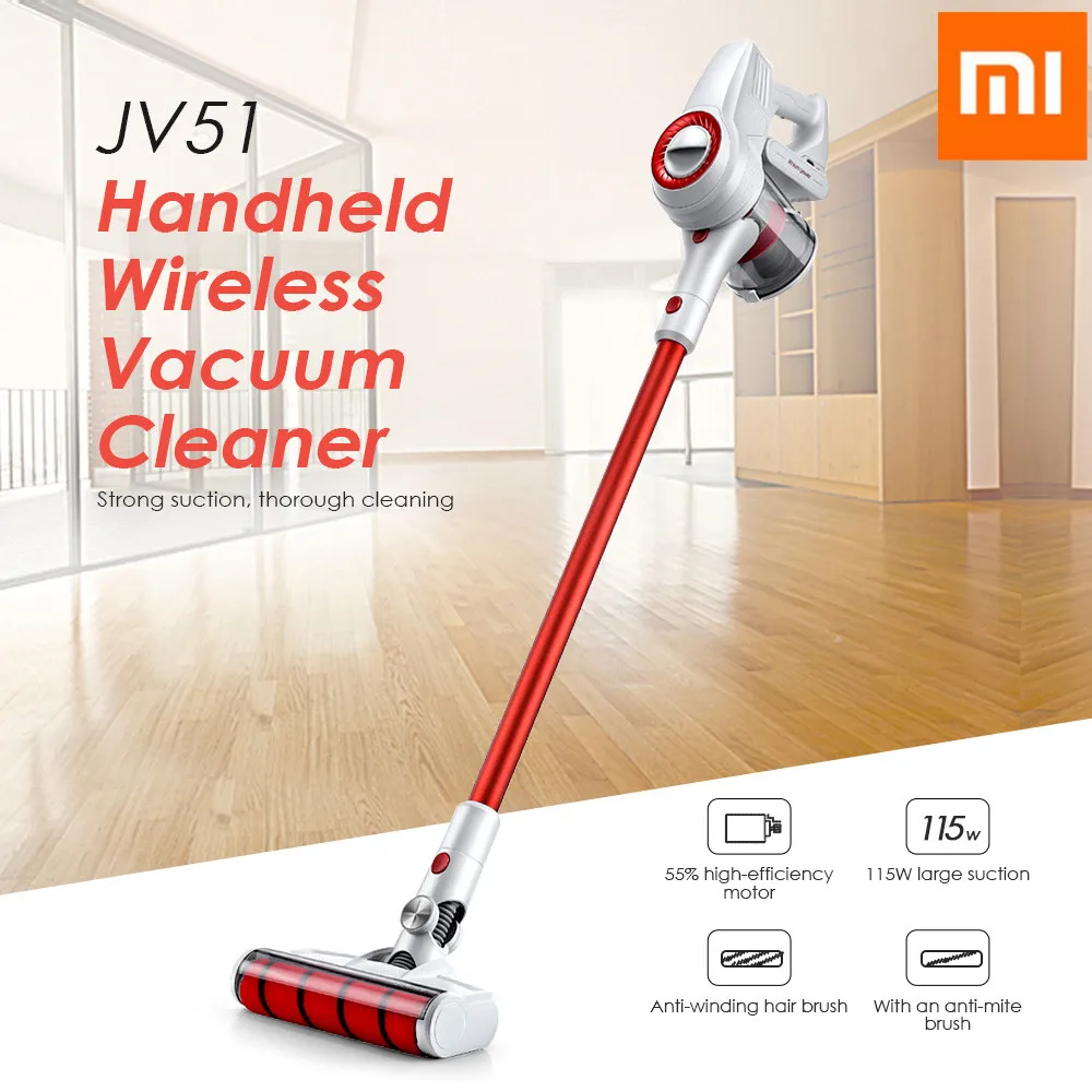 

Xiaomi Handheld Wireless Vacuum Cleaner JIMMY JV51 Strong Suction Vacuum Dust Cleaner 100000rpm Low Noise from Xiaomi US Plug