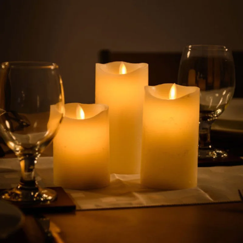 

Brand New Style Romantic Electronic LED Flameless Carve Swing Flickering Simulation Candle Light