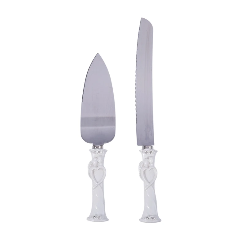 

1 Set Of Silver Resin + Stainless Steel Yongjie Concentric Wedding Cake Knife shovel: 1 Cake Knife 20.4cm * 2.4 Cm Handle Leng