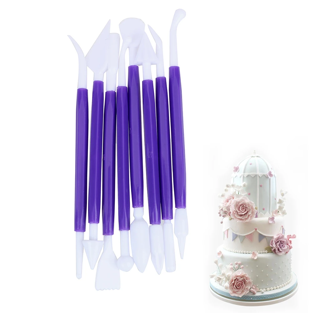 

Pastry Cake Carving Cutter Kit Fondant Cake Sugar Flower Sculpture Set 8pcs/set Cake Mold Cake Decorating Modelling Tools