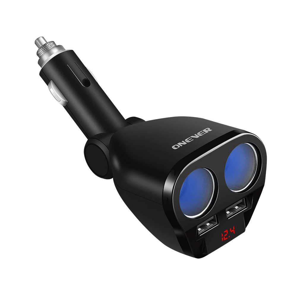 1 to 2 120W Car Cigarette Lighter Socket Splitter Hub
