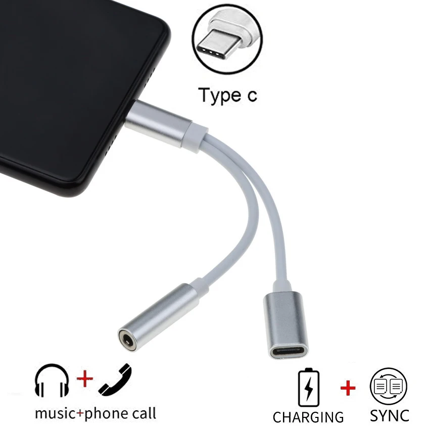 Kebidu Mini USB Type C аудио зарядный адаптер 3 5 мм разъем для наушников типа папа мама с