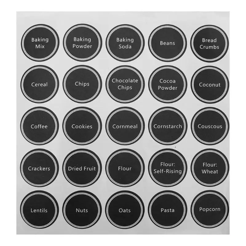 44/310pcs Reusable Blackboard Stickers Removable PVC Self-adhesive Glass Bottle Stickers Labels Chalkboard Tags Paste Decals