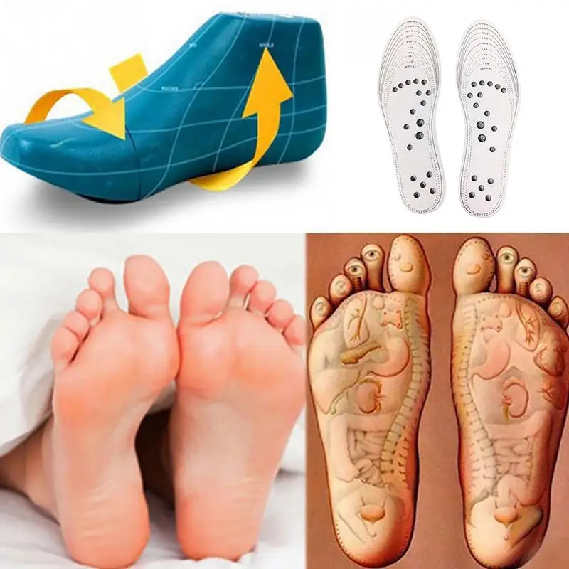 

Magnetotherapy Pad Shoes Soles Breathable Shoes Pad Massage Insoles Magnetic Acupoint Accessories Inserts 1Pair/Lot
