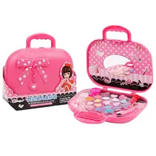Детские игрушки для девочек, косметический набор, безопасная принцесса, розовая с бантом, коробка для макияжа, маленькая девочка, подарок на день рождения, игрушки, быстрая