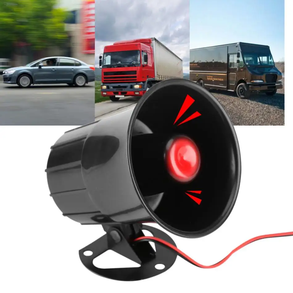 Wired Alarm Siren Horn DC12V 15W Outdoor Alarm Horn Loudly One Tone