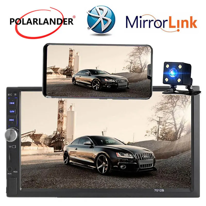 автомагнитола MP5 2 Din камера 7 ''радио Bluetooth плеер AUX/USB/FM стерео сенсорный с сзади